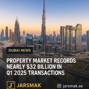 Dubai skyline, property graphic