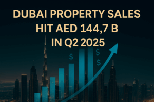 Dubai property sales hit AED 144.7B in Q2 2025