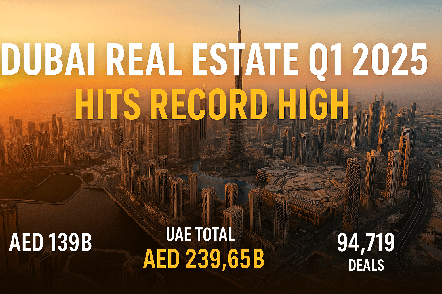 Dubai Real Estate Q1 2025 Hits Record High - Jarsmak Dubai Property ...