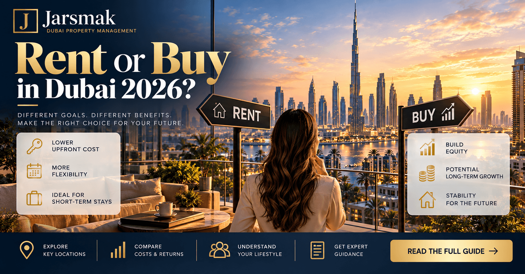 Rent or buy in Dubai 2026 property investment comparison